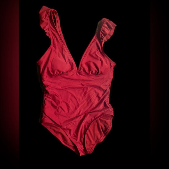 Kona Sol Other - Kona Sol Red Ruffled One-Piece Swimsuit- NWT